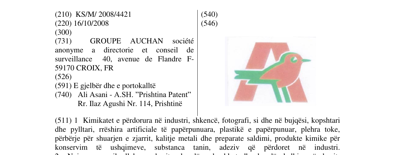 Zëri i markës Markë figurative në buletin
