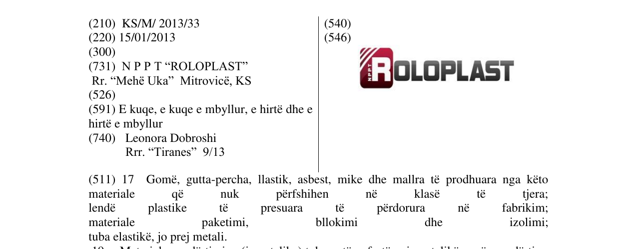 Zëri i markës ROLOPLAST në buletin