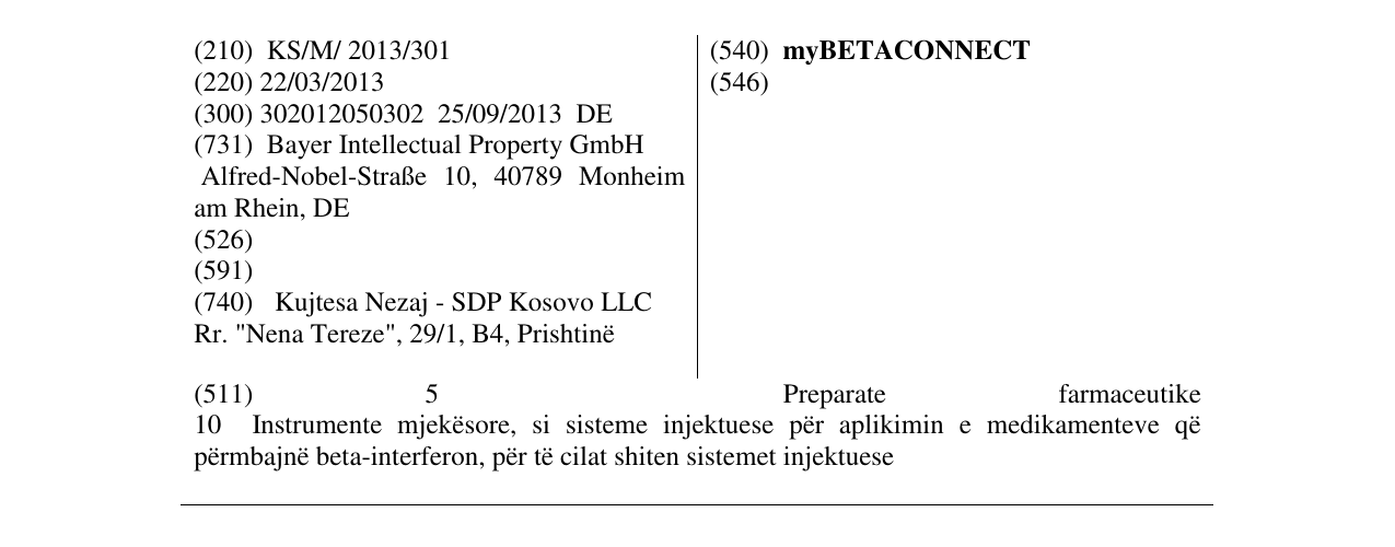 Zëri i markës myBETACONNECT në buletin
