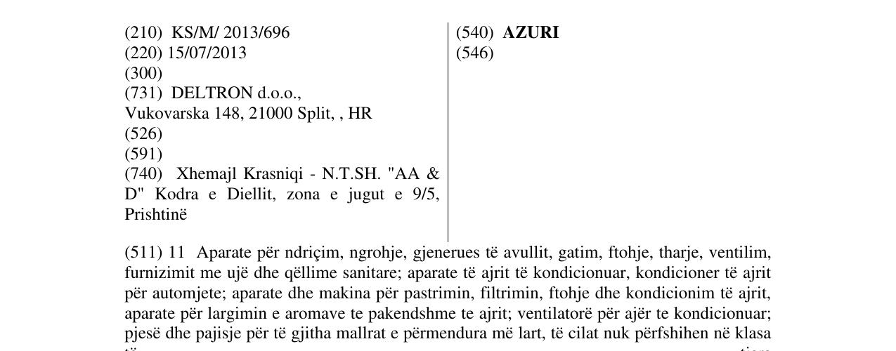 Zëri i markës AZURI në buletin