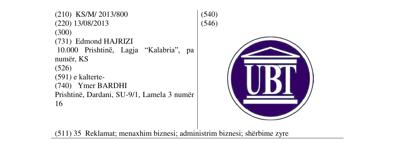 Zëri i markës UBT në buletin