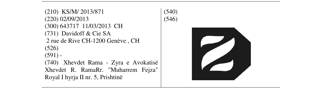 Zëri i markës Markë figurative në buletin