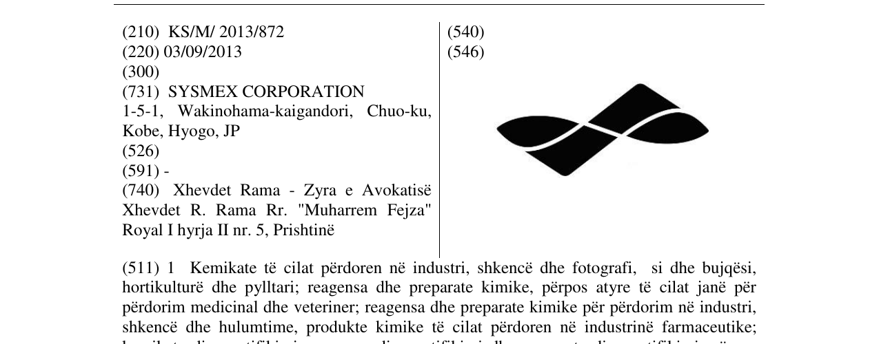 Zëri i markës Markë figurative në buletin