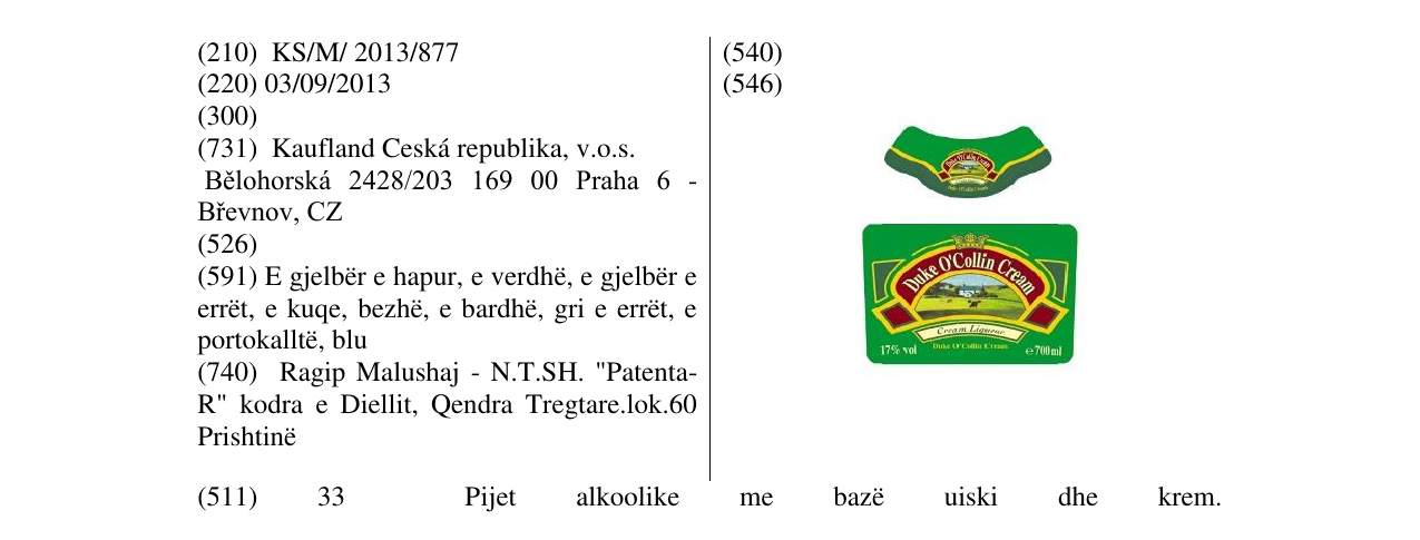 Zëri i markës Markë figurative në buletin