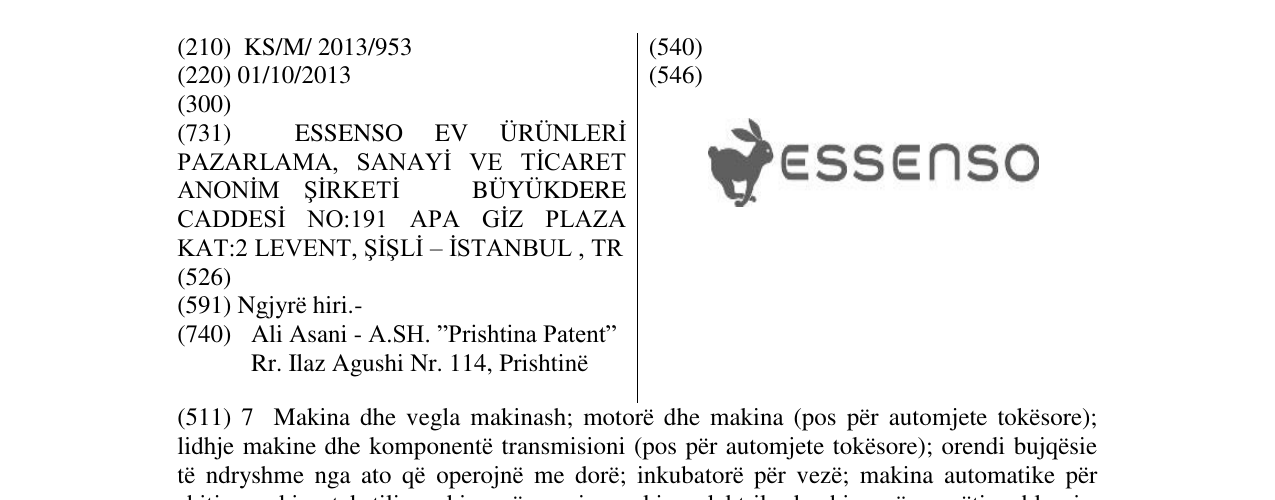 Zëri i markës essenso në buletin