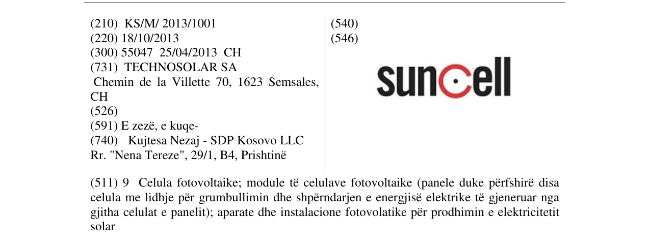 Zëri i markës suncell në buletin