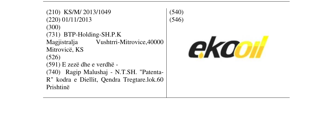 Zëri i markës ekooil në buletin