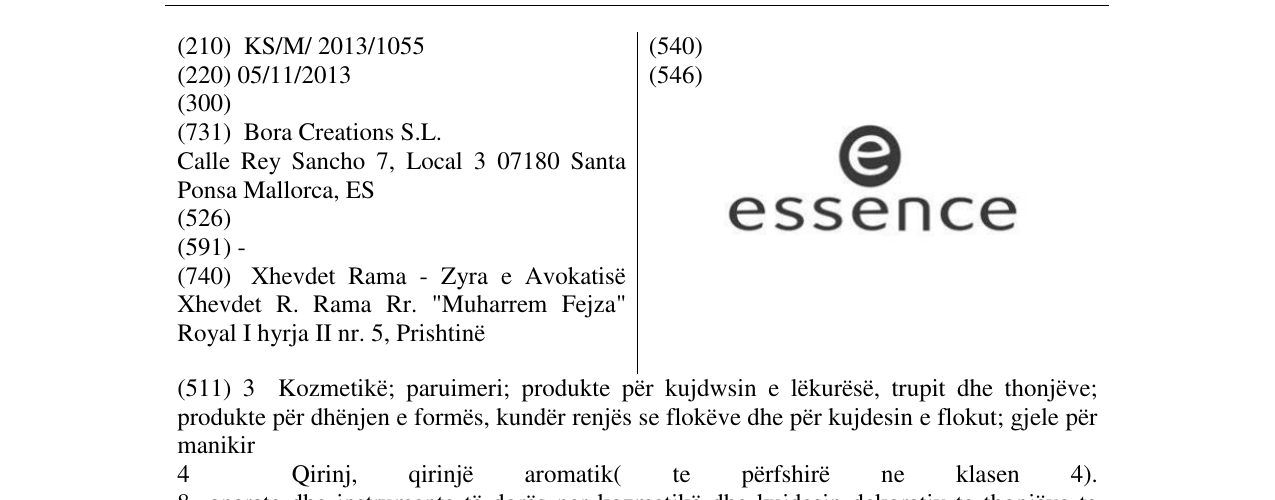 Zëri i markës e essence në buletin
