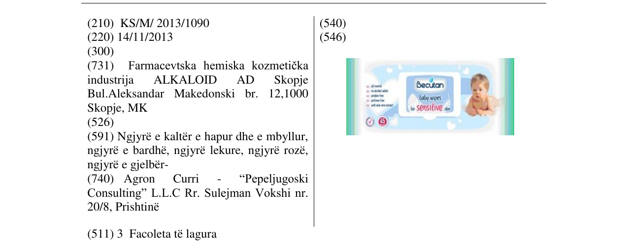 Zëri i markës Becutan në buletin