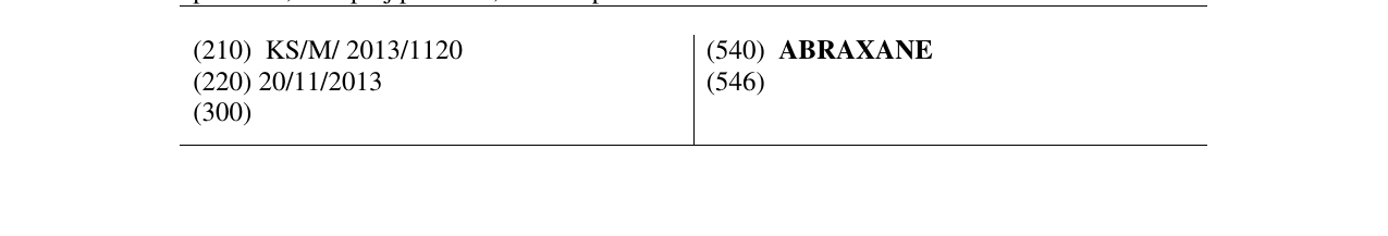 Zëri i markës ABRAXANE në buletin