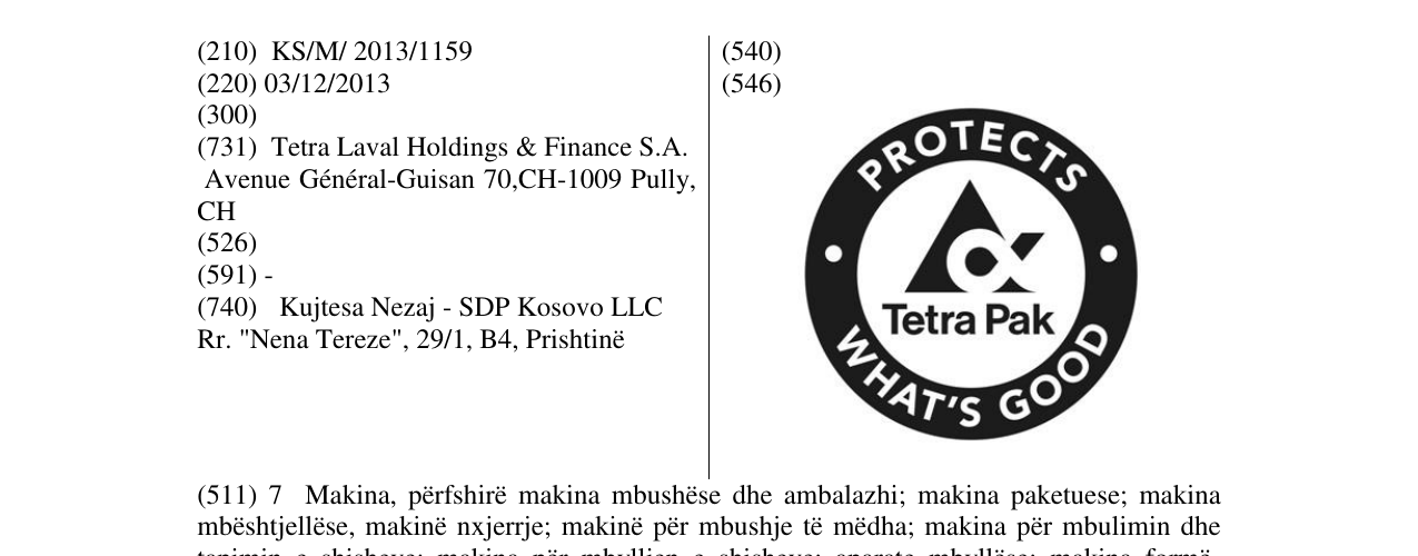 Zëri i markës PROTECTS WHAT'S GOOD Tetra Pak në buletin