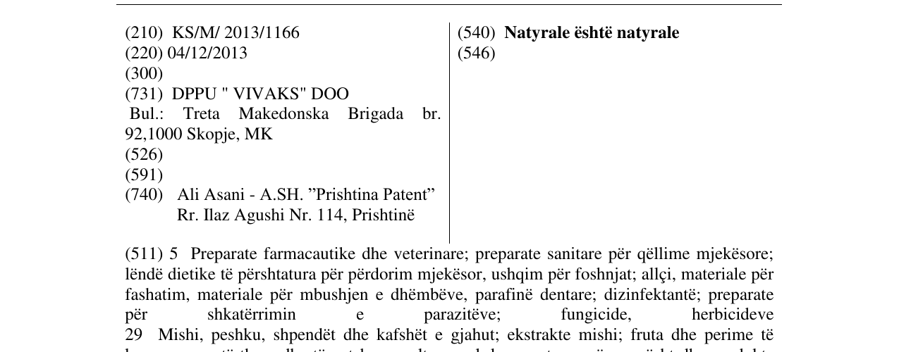 Zëri i markës Natyrale është natyrale në buletin