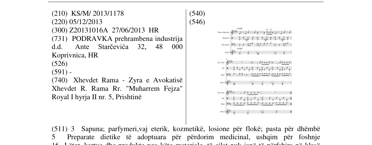 Zëri i markës Markë figurative në buletin