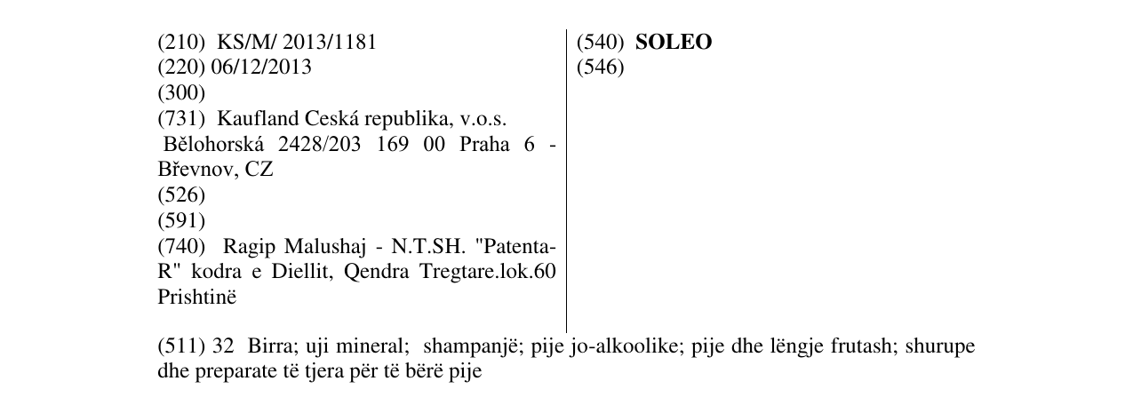 Zëri i markës SOLEO në buletin