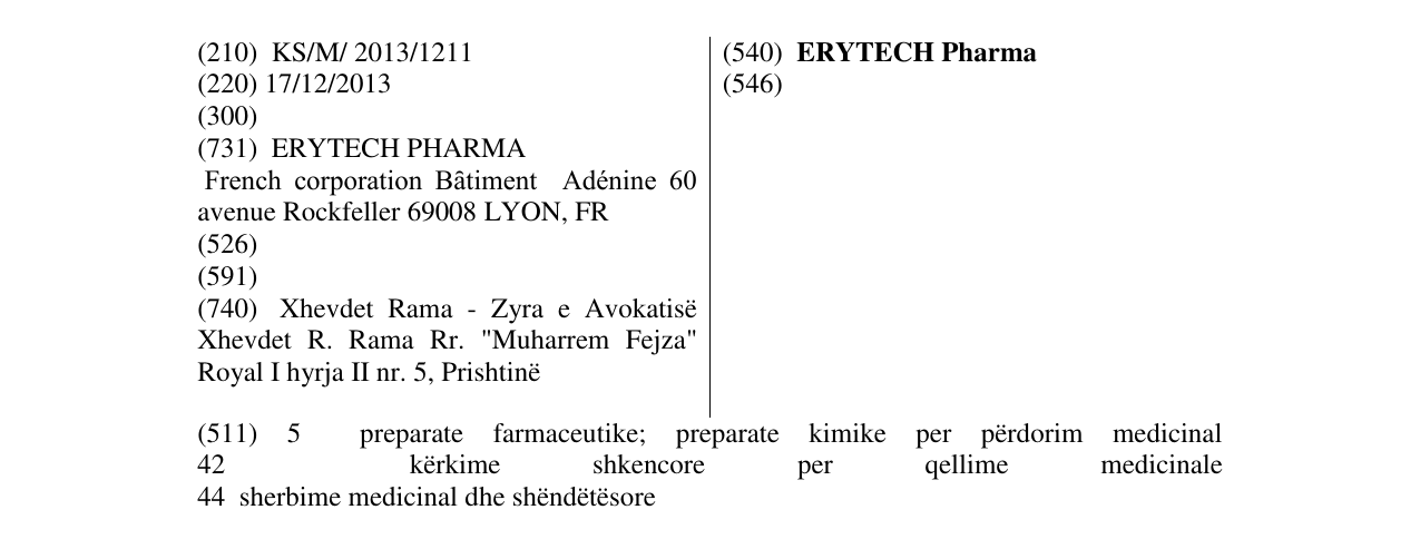 Zëri i markës ERYTECH Pharma në buletin