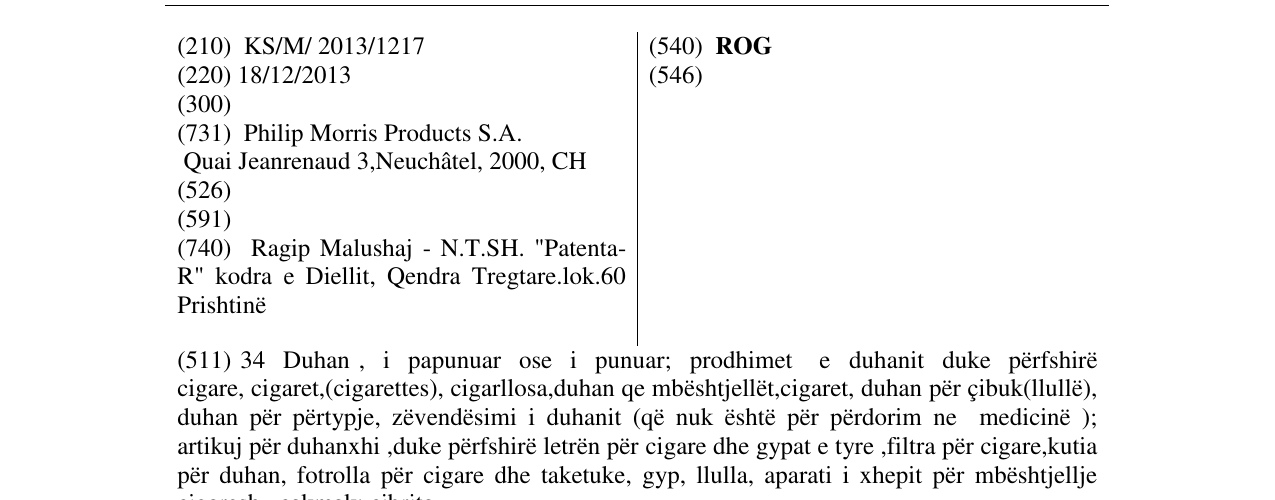 Zëri i markës ROG në buletin