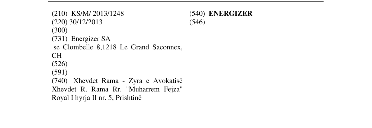 Zëri i markës ENERGIZER në buletin