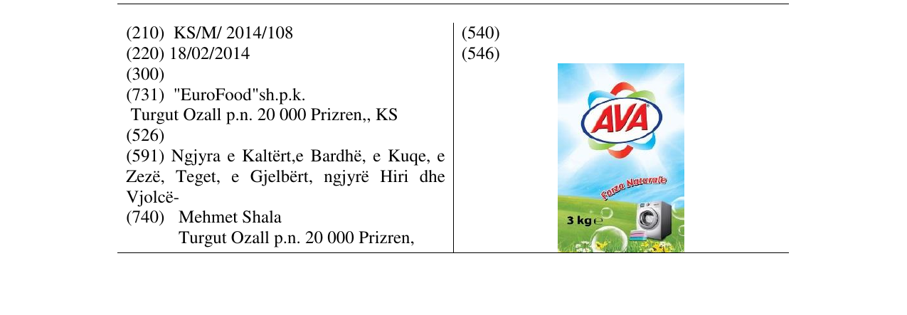 Zëri i markës AVA në buletin