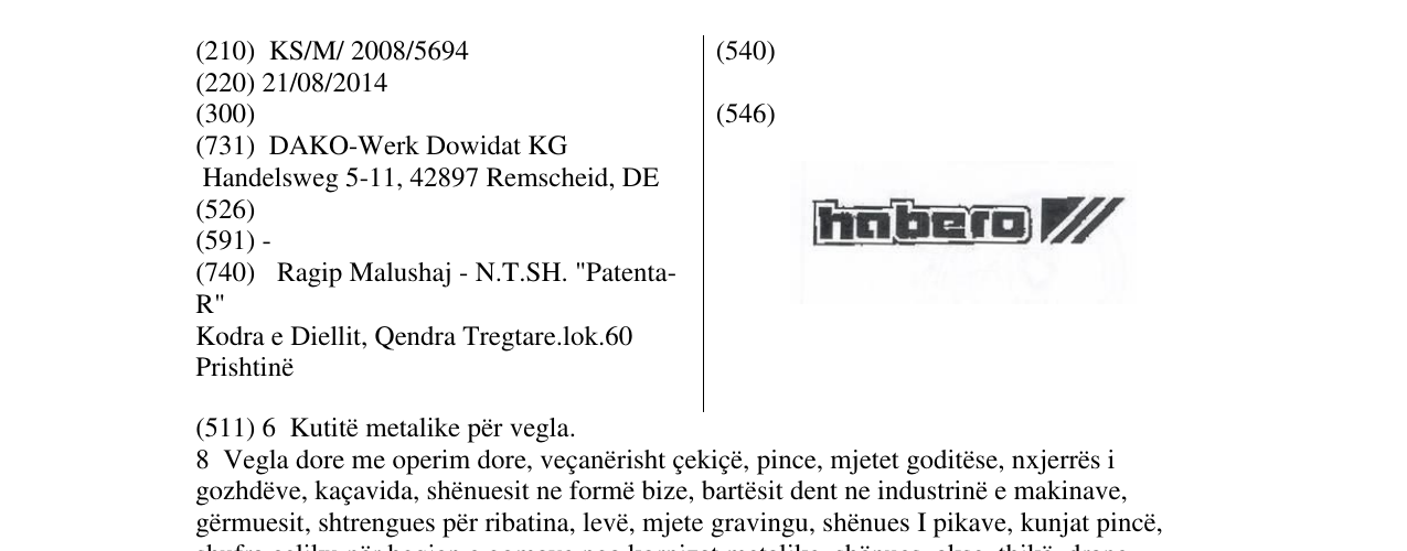 Zëri i markës Markë figurative në buletin