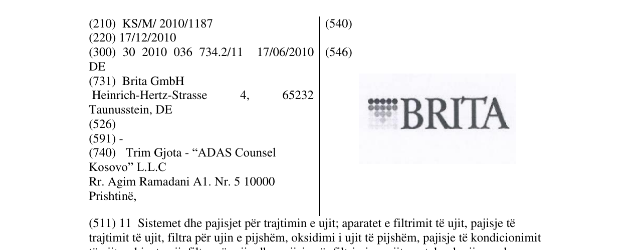 Zëri i markës BRITA në buletin