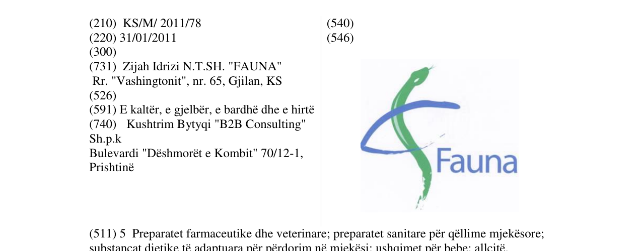 Zëri i markës Fauna në buletin