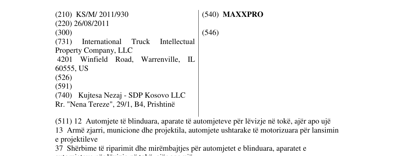Zëri i markës MAXXPRO në buletin