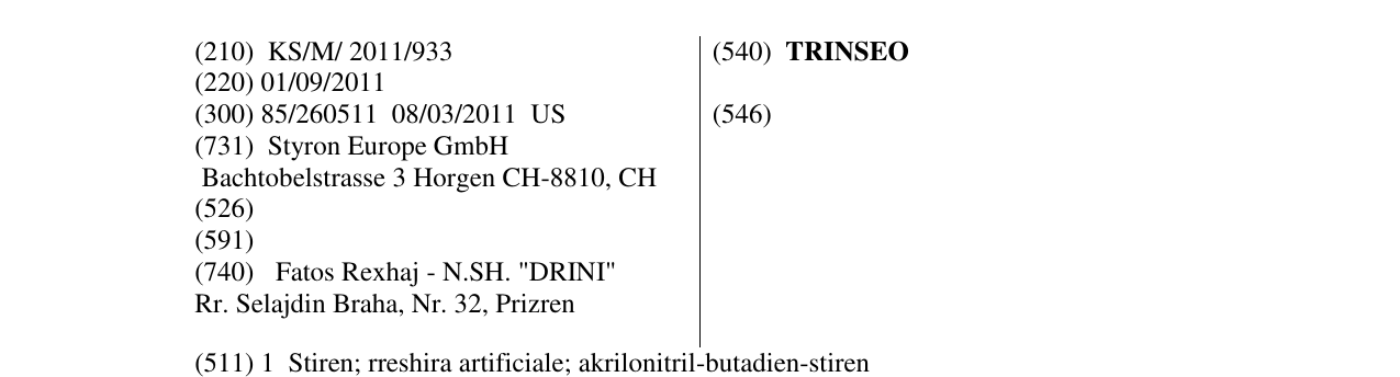 Zëri i markës TRINSEO në buletin