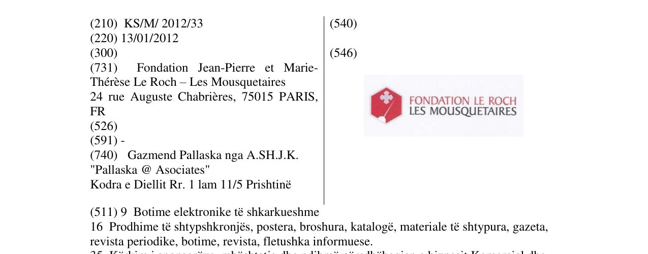 Zëri i markës Markë figurative në buletin
