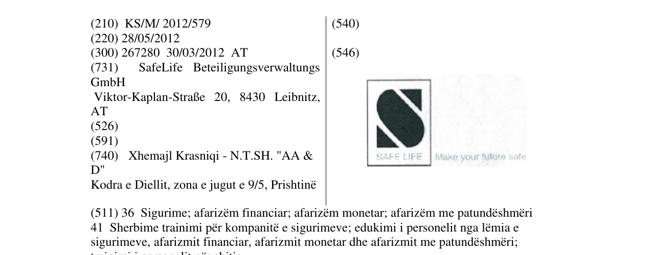 Zëri i markës Markë figurative në buletin