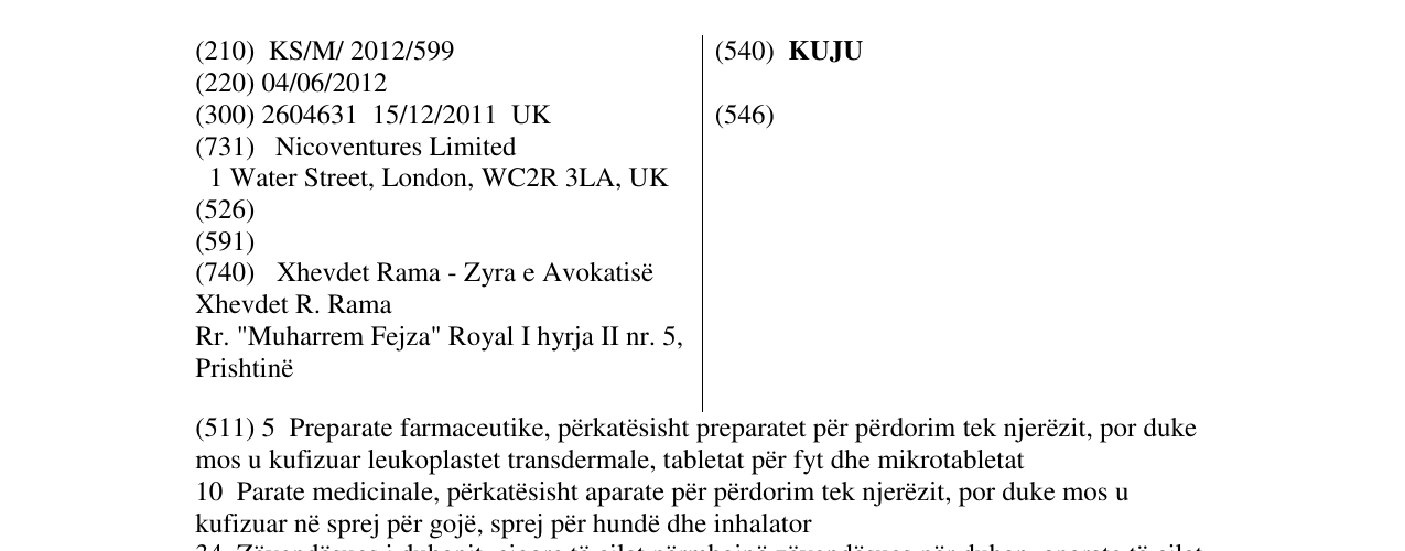 Zëri i markës KUJU në buletin