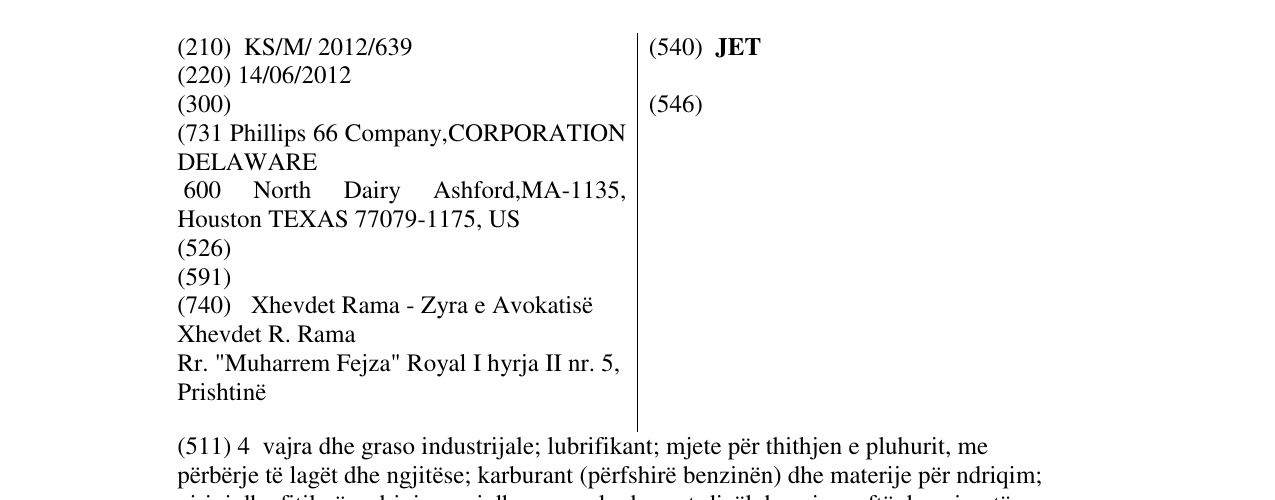Zëri i markës JET në buletin