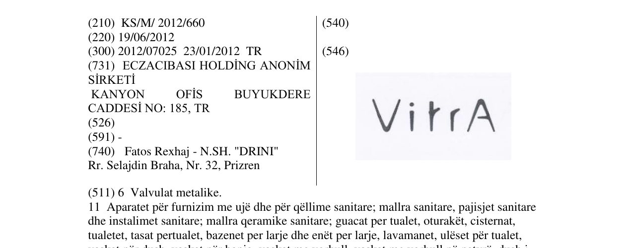 Zëri i markës VitrA në buletin