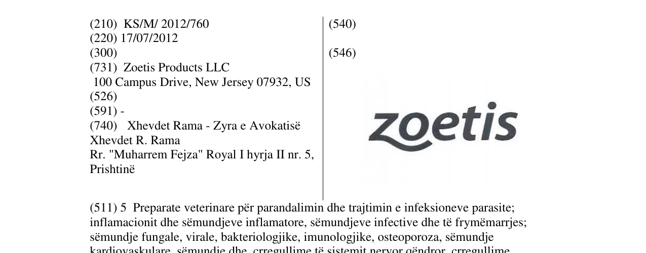 Zëri i markës Zoetis në buletin