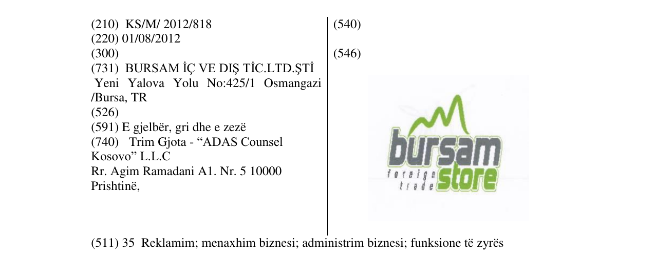 Zëri i markës Markë figurative në buletin