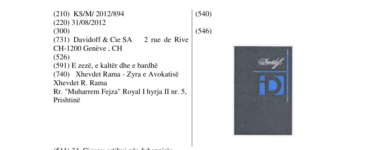 Zëri i markës Markë figurative në buletin