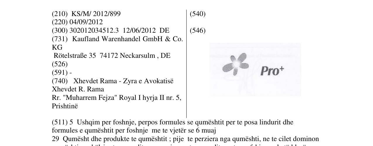 Zëri i markës Markë figurative në buletin