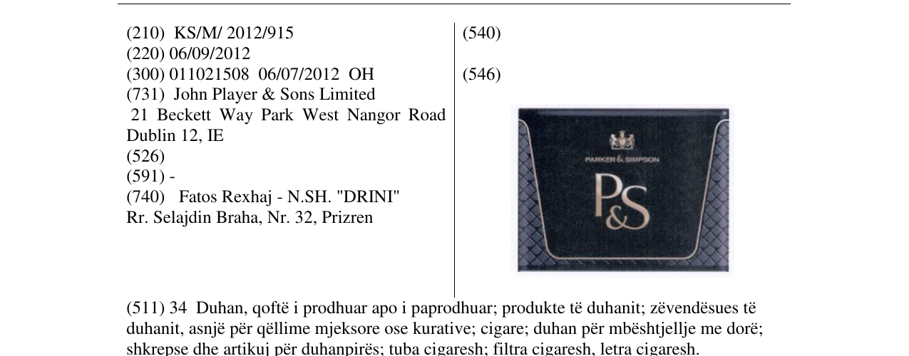 Zëri i markës P&S në buletin