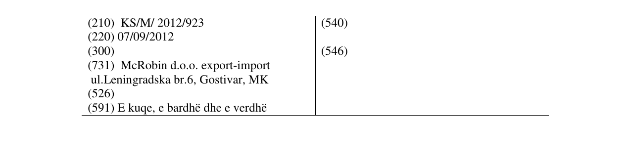 Zëri i markës MCRobin në buletin