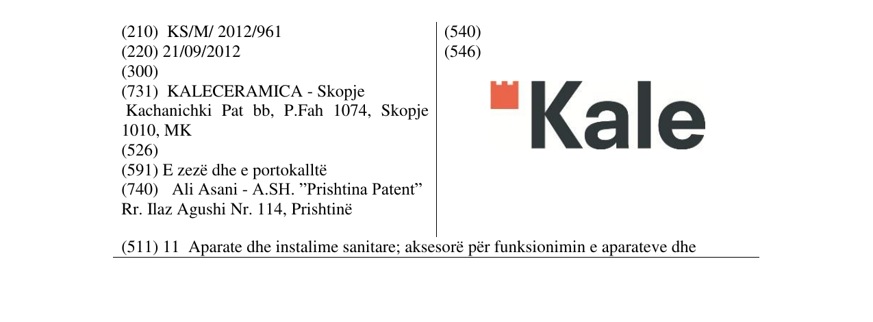 Zëri i markës Kale në buletin