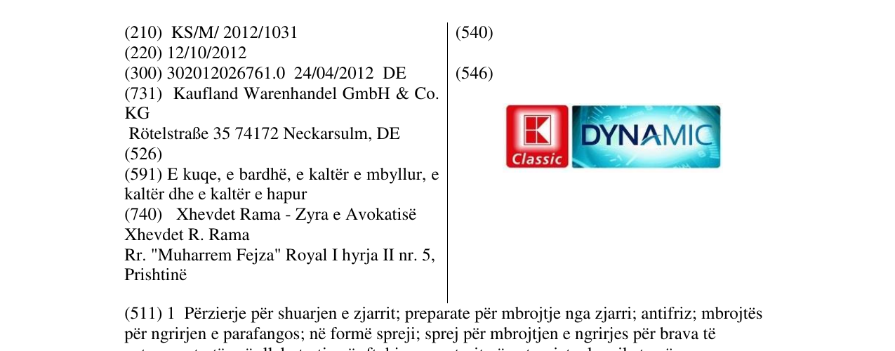 Zëri i markës DYNAMIC në buletin
