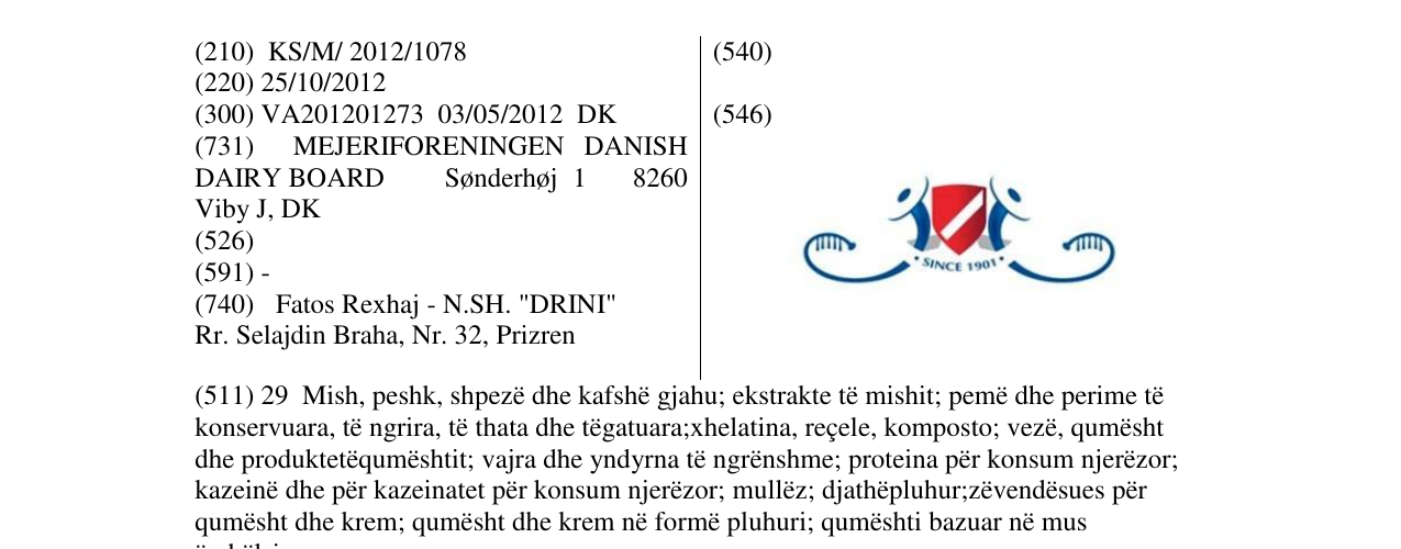 Zëri i markës Markë figurative në buletin