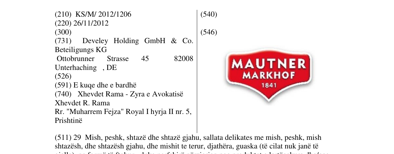 Zëri i markës Markë figurative në buletin