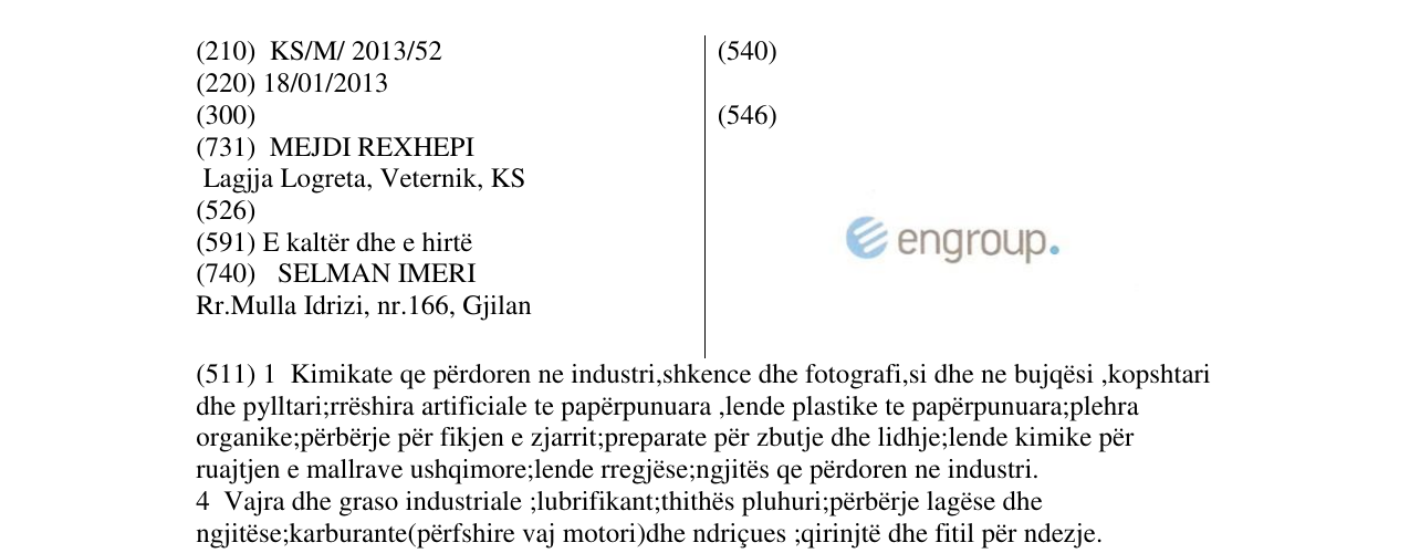 Zëri i markës Markë figurative në buletin