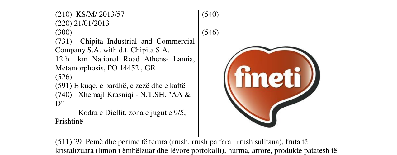 Zëri i markës Markë figurative në buletin