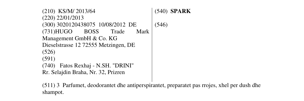 Zëri i markës SPARK në buletin