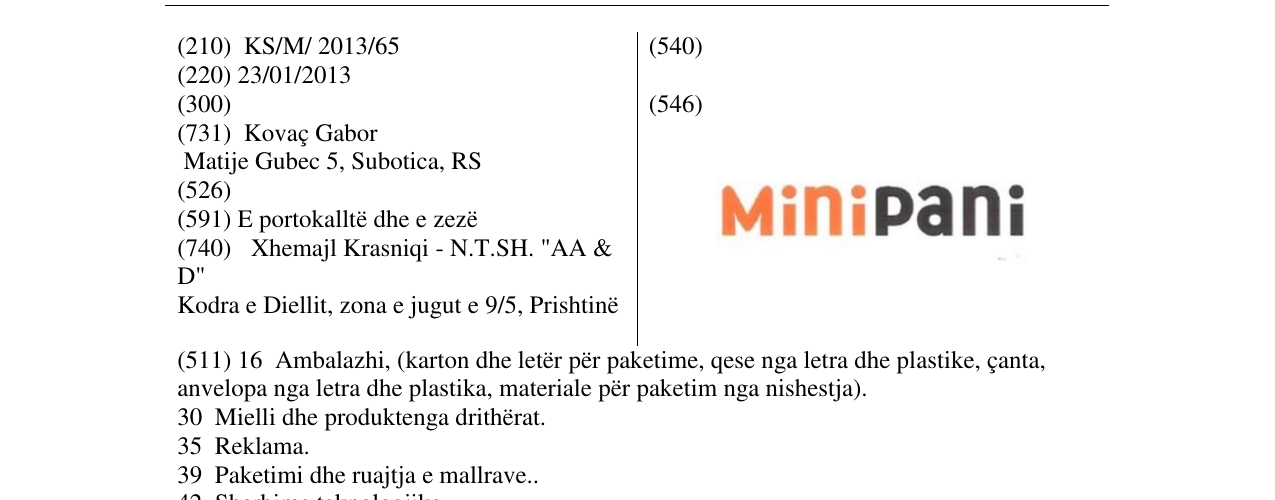 Zëri i markës Markë figurative në buletin