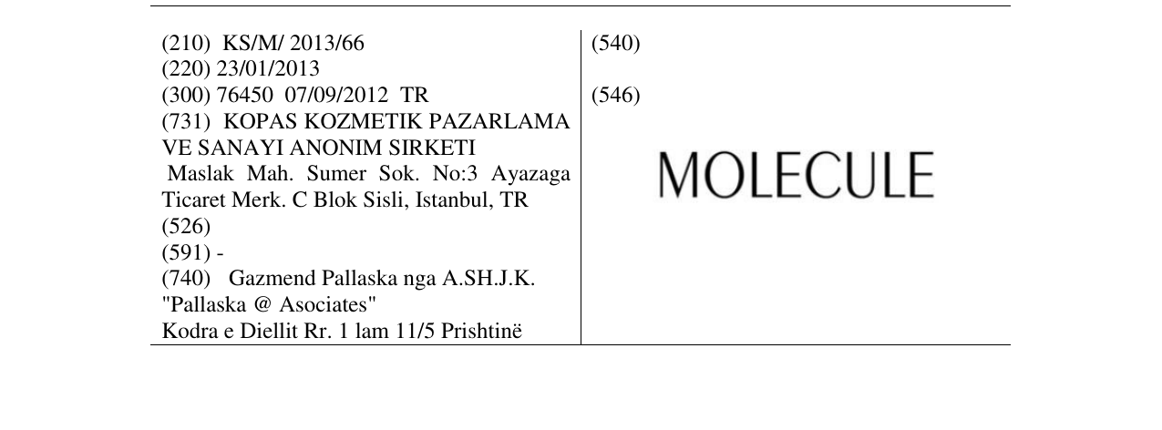 Zëri i markës Markë figurative në buletin