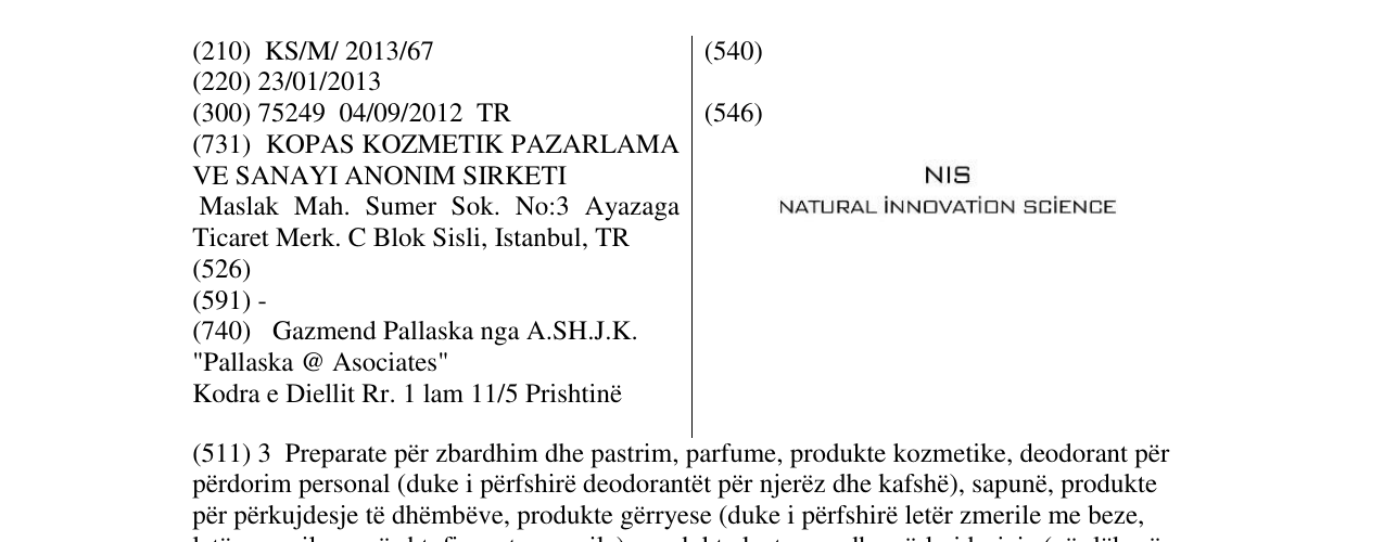 Zëri i markës Markë figurative në buletin