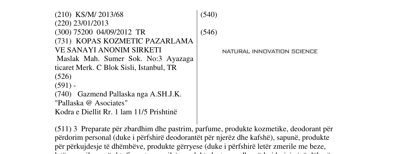 Zëri i markës Markë figurative në buletin