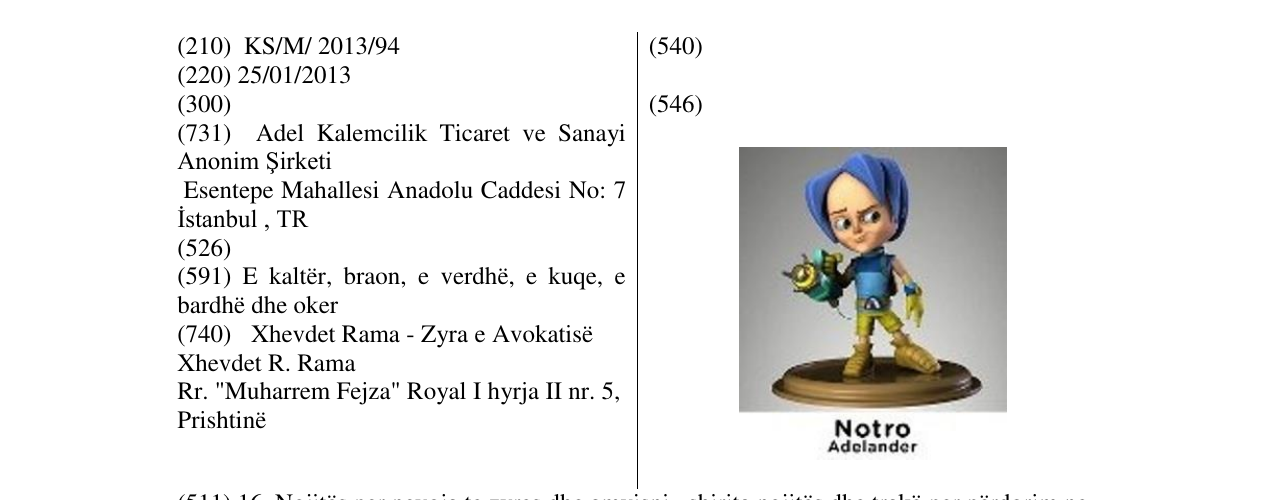 Zëri i markës Markë figurative në buletin